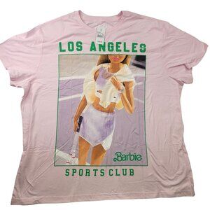 Barbie Los Angeles Sports Club Pink T-Shirt 3X Hybrid Apparel Oversized
